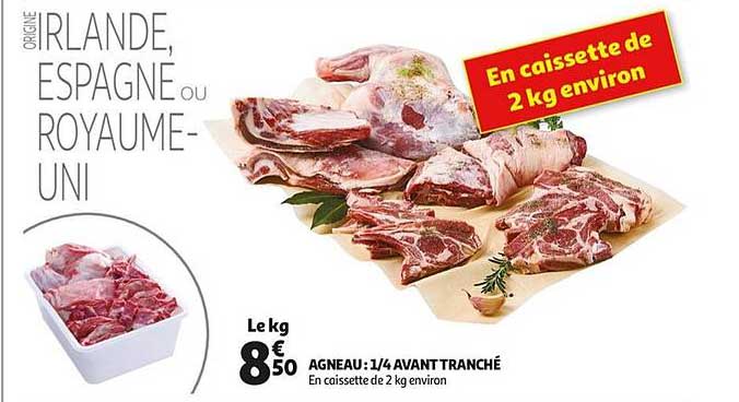 agneau 1 4 avant tranché