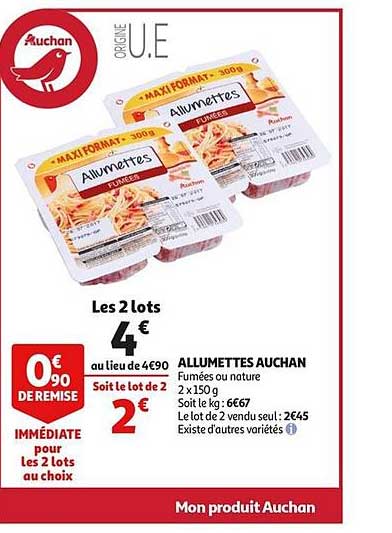 Allumettes Fumées Auchan