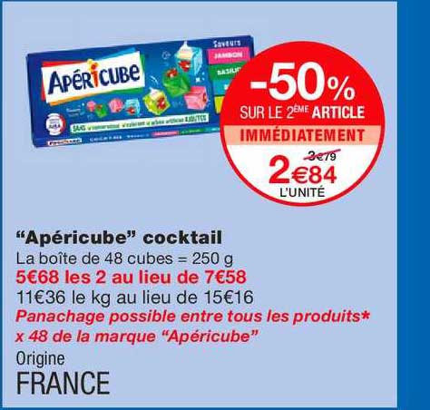 Apéricube Cocktail -50% Sur Le 2ème Article