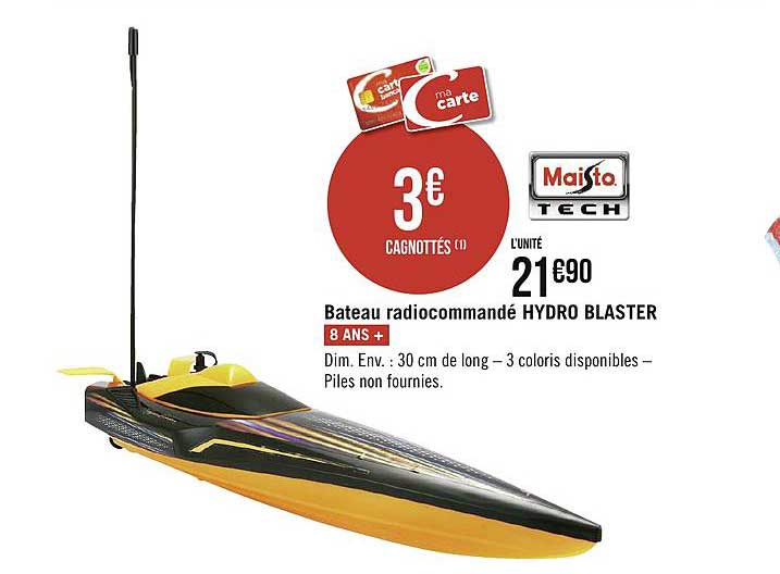 bateau radiocommandé hydro blaster maisto tech