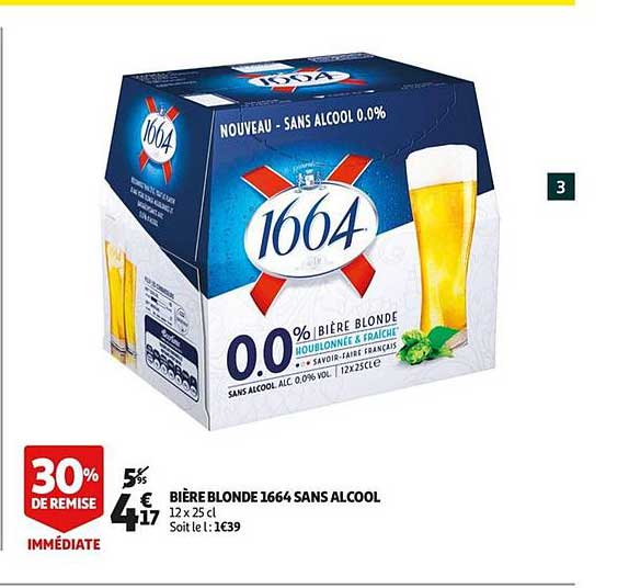 Bière Blonde 1664 Sans Alcool % De Remise Immédiate