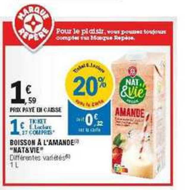 boisson à l'amande nat&vie