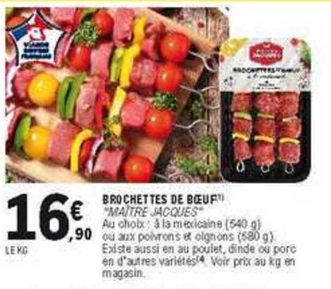 Brochettes De Bœuf Maître Jacques