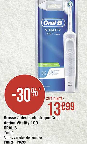 brosse à dents électrique cross action oral b vitality 100