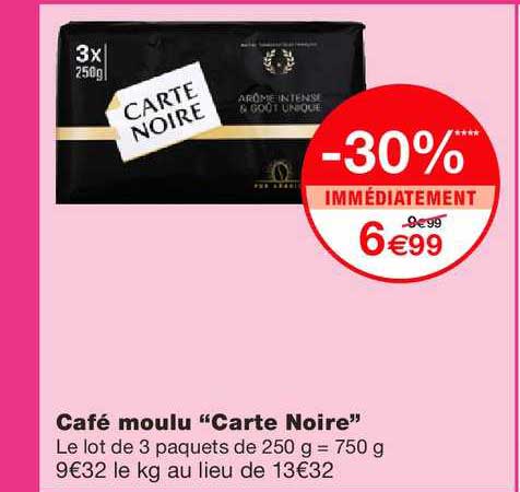 Café Moulu Carte Noire