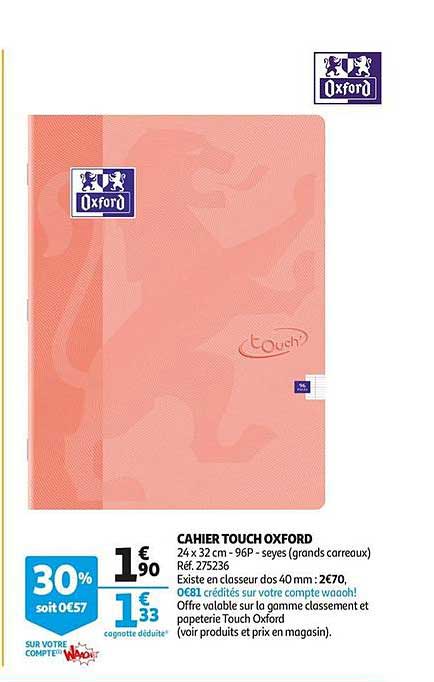 Cahier Touch Oxford