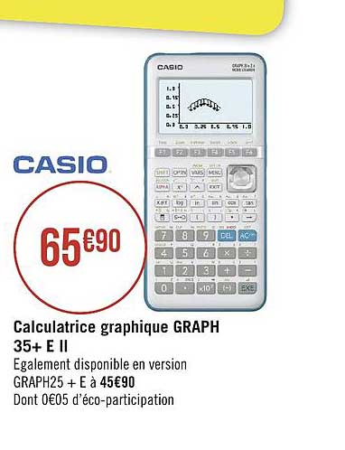 calculatrice graphique graph 35+ e ii casio