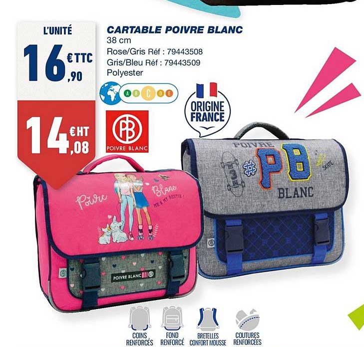 Cartable Poivre Blanc