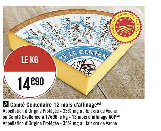 comté centenaire 12 mois d'affinage