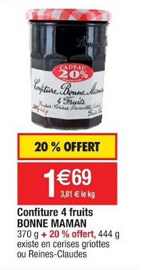 confiture 4 fruits bonne maman