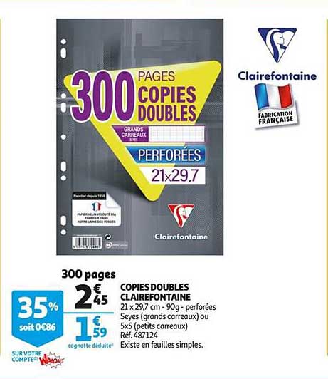 Copies Doubles Clairefontaine