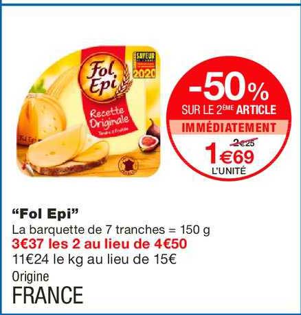 fol epi -50% sur le 2ème article