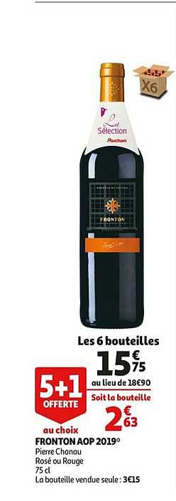 fronton aop 2019 pierre chanau 5+1 offerte au choix