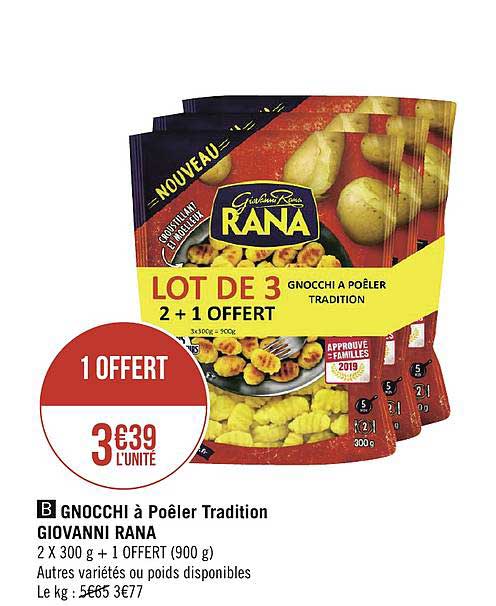 gnocchi à poêler tradition rana  giovanni