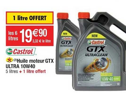huile moteur gtx ultra 10w40 castrol