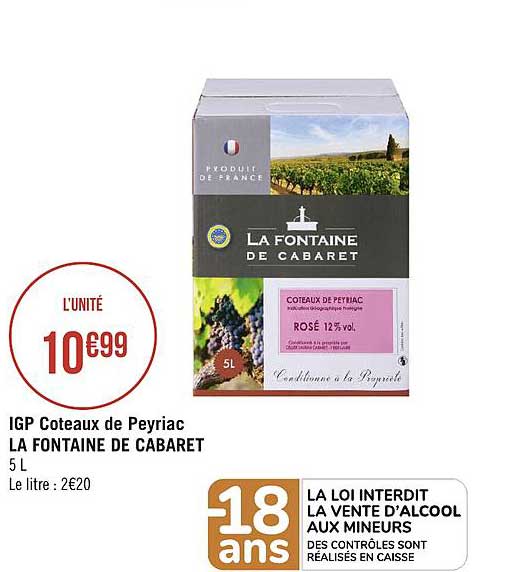 igp coteaux de peyriac la fontaine de cabaret