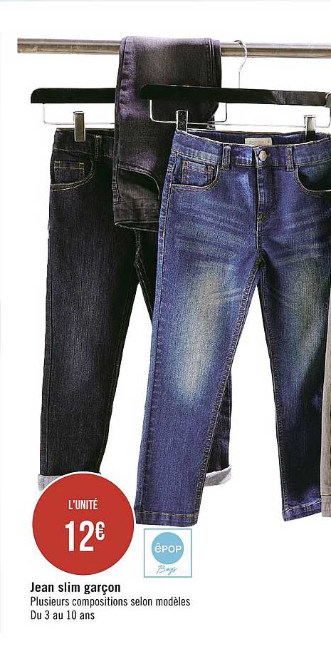 jean slim garçon êpop