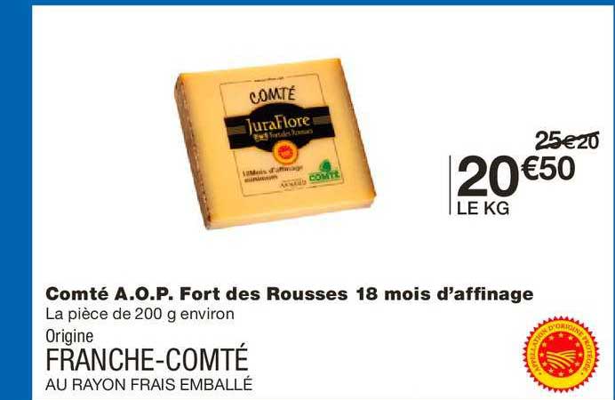 juraflore compté a.o.p. fort des rousses 18 mois d'affinage