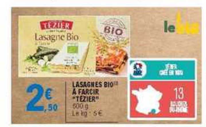 lasagnes bio à farcir tezier