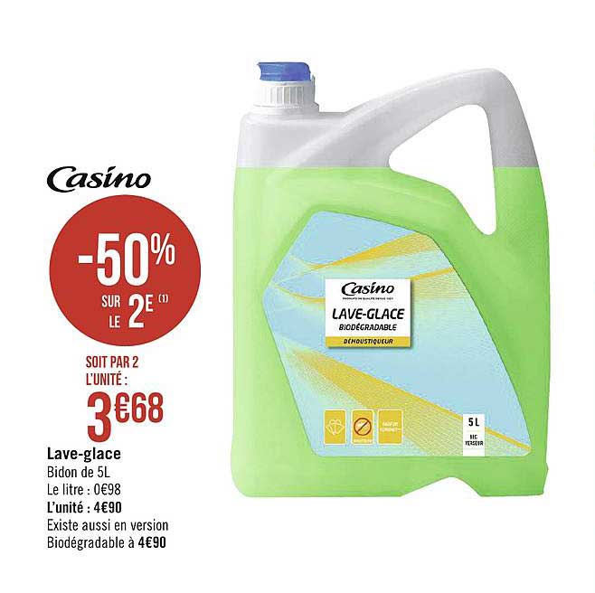 lave glace -50% sur le 2e