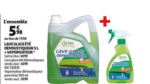 lave glace été démoustiqueur 5 l + vaporisateur green city
