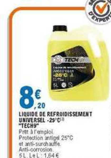 liquide de refroidissement universel moins 25°c tech9