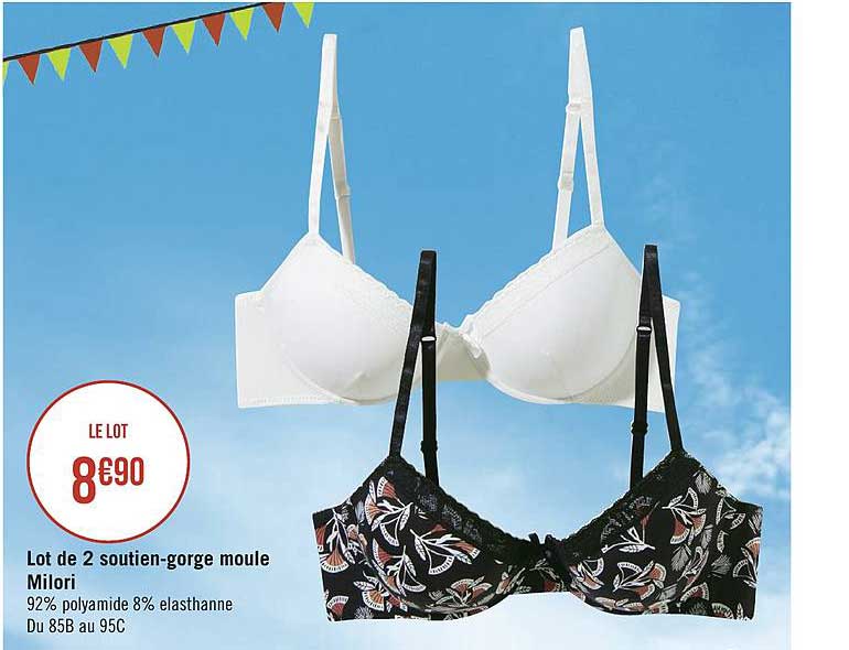 lot de 2 soutien gorge moule milori