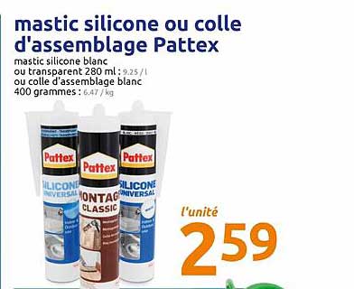 Mastic Silicone Ou Colle D'assemblage Pattex