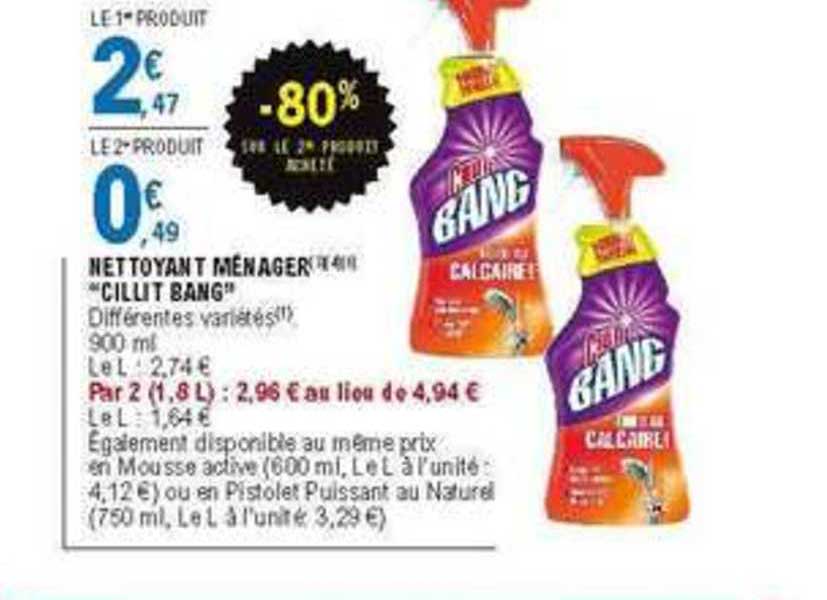 Nettoyant Ménager Cillit Bang -80% De Réduction Immédiate