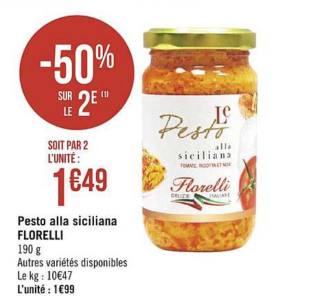 pesto alla siciliana florelli -50% sur le 2e