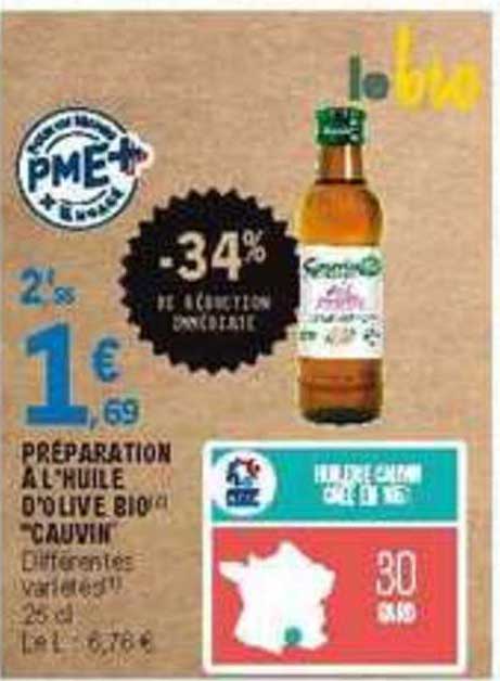 Préparation à L'huile L'olive Bio Cauvin -34% De Réduction Immédiate