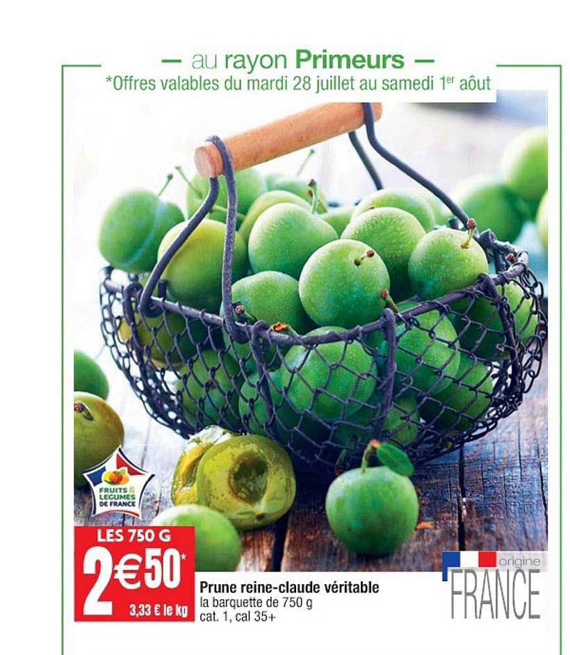 prune reine claude véritable