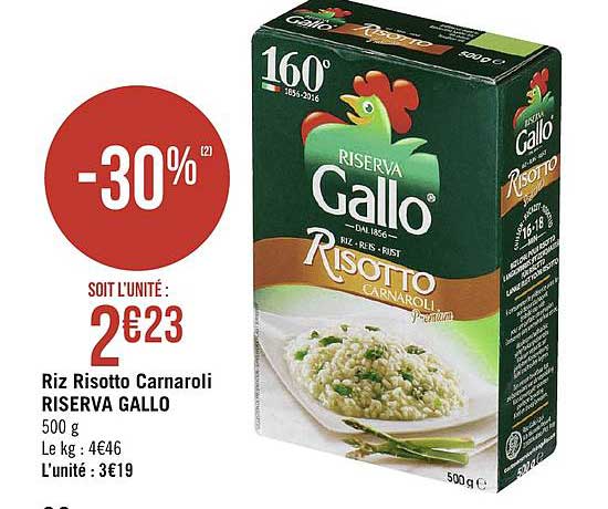 riz risotto carnaroli riserva gallo