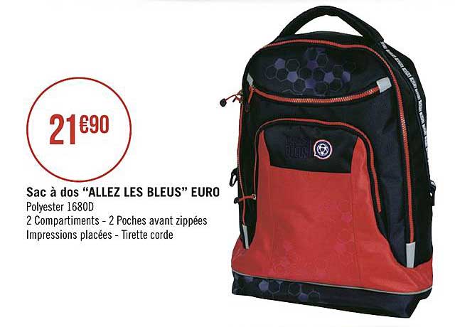 sac à dos allez les bleus euro