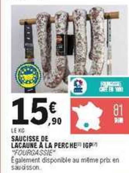 saucisse de lacaune à la perche igp
