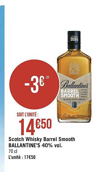 scotch whisky ballantine's barrel smooth 40% vol.
