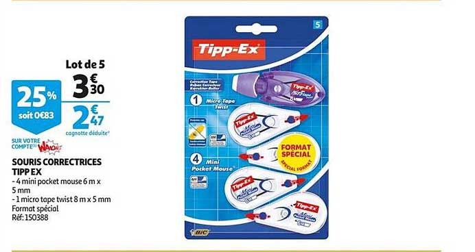 Souris Correctrices Tipp Ex