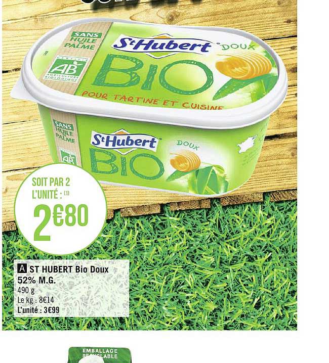 st hubert bio doux 52% m.g.