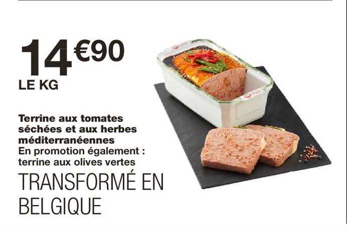 terrine aux tomates séchées et aux herbes méditerranéennes