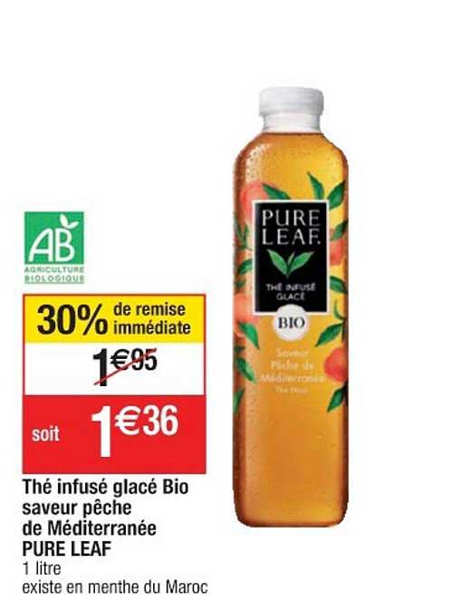 Thé Infusé Glacé Bio Saveur Pêche De Méditerranée Pure Leaf 30% De Remise Immédiate