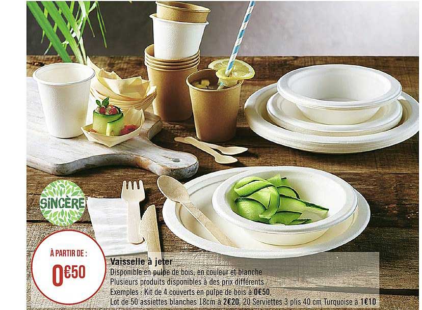 vaisselle à jeter sincère