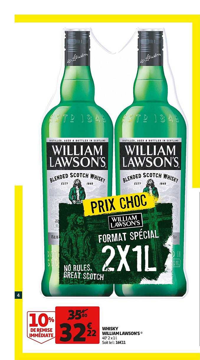 whisky william lawson's 10% de remise immédiate