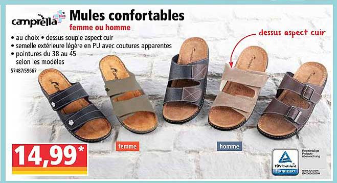 camprella mules confortables