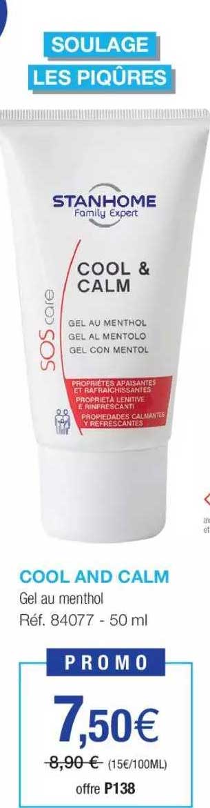 cool and calm gel au menthol