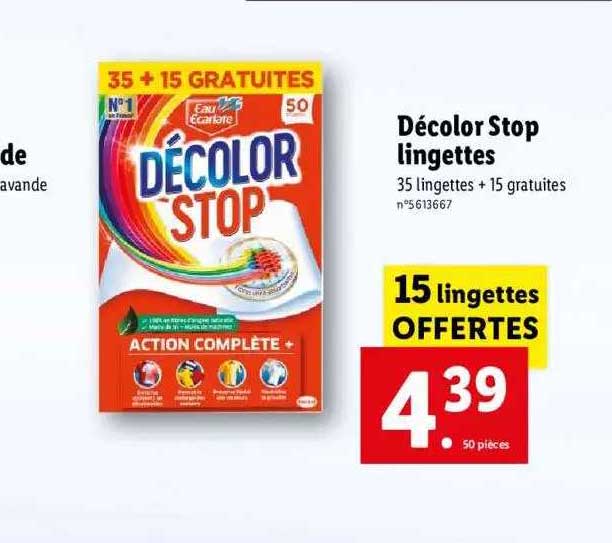 décolor stop lingettes