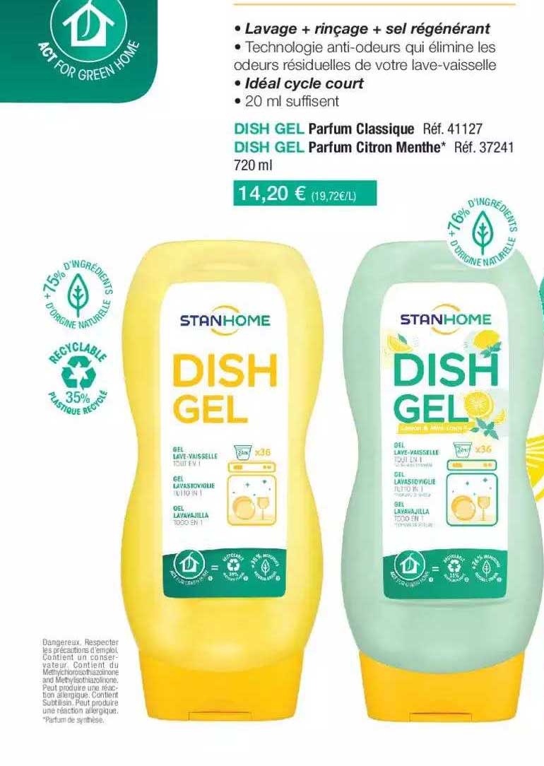 dish gel parfum classique dish gel parfum citron menthe