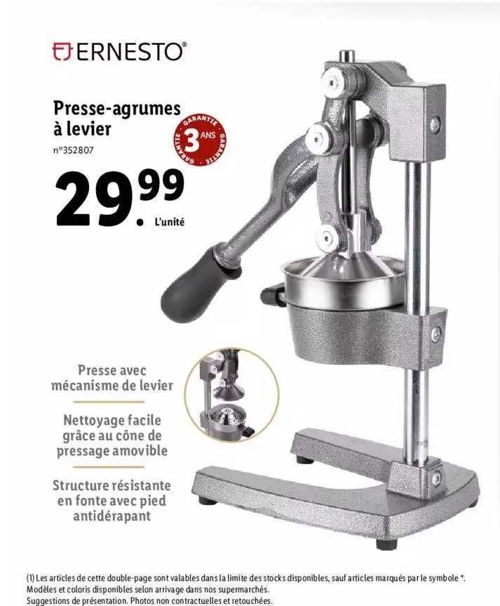 ernesto presse-agrumes à levier