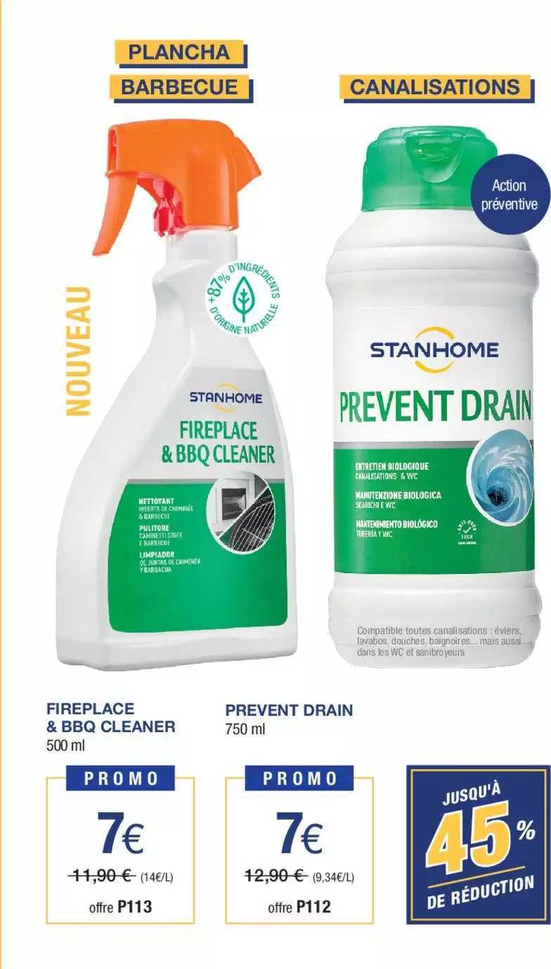 fireplace & bbq cleaner prevent drain