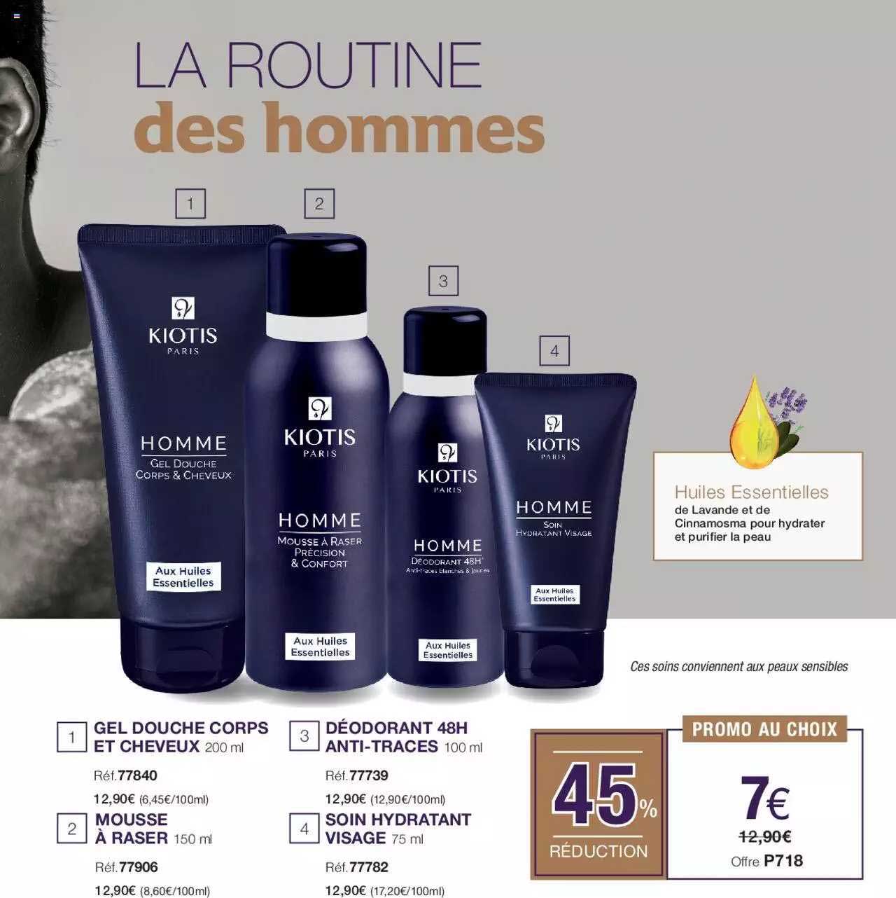 gel douche corps et cheveux mousse à raser déodorant 48h anti-traces soin hydratant visage