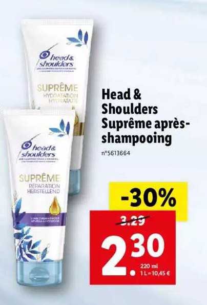 head & shoulders suprême après-shampooing